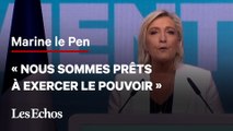 « Nous sommes prêts à exercer le pouvoir » affirme Marine Le Pen