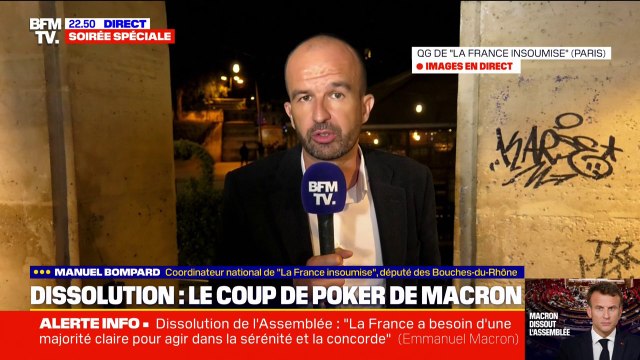 Nous avons toujours dit que nous n'avions pas peur du peuple , souligne Manuel Bompard (LFI)