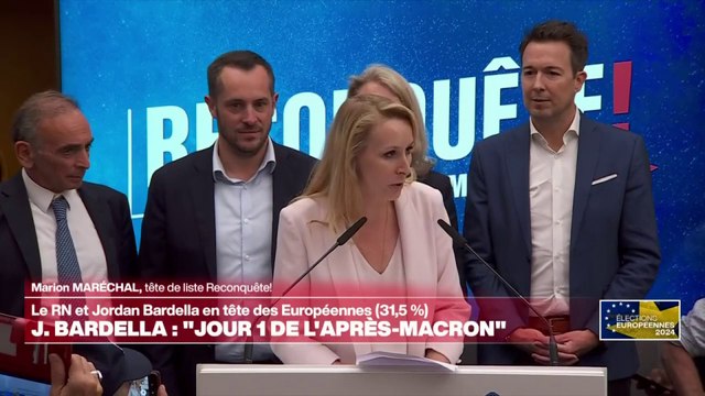 Marion Maréchal appelle à une coalition des droites , du Rassemblement national aux Républicains