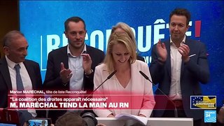 Européennes 2024 : la liste Reconquête de Marion Maréchal obtient 5,3 % des voix