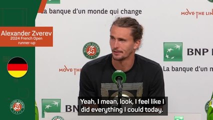 Télécharger la video: French Open disappointment 'different' to US Open defeat - Zverev