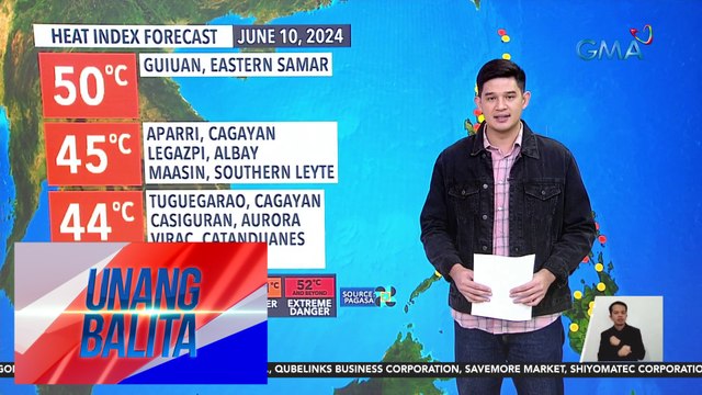 Matinding init at alinsangan, dapat pa ring paghandaan ngayong araw - Weather update today as of 6:22 a.m. (June 10, 2024) | Unang Balita