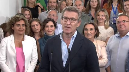 Feijóo: "El Partido Popular ha vuelto  a ganar unas elecciones nacionales"