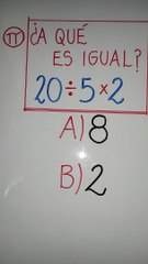 ¿Cuál es la respuesta?/Operación aritmética