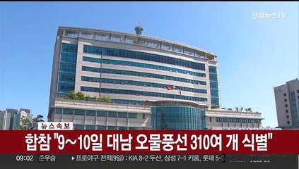 [속보] 합참 "9~10일 대남 오물풍선 310여 개 식별"