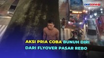 Dramatis! Damkar Gagalkan Pria yang Coba Bunuh Diri dari Flyover Pasar Rebo