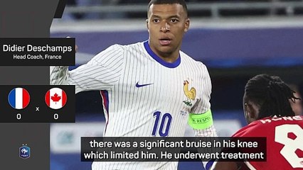 Deschamps says no concerns over Mbappe after sub appearance v Canada
