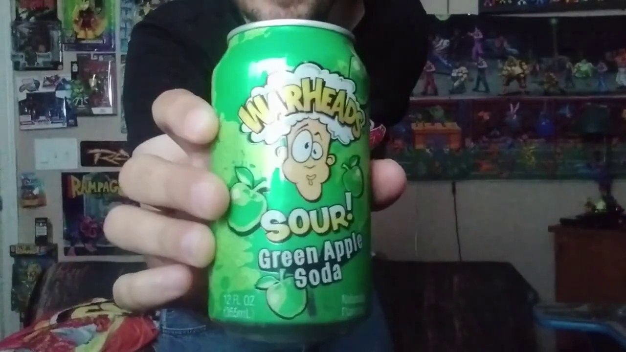 Johndagamer S Munchies Review Warheads Sour Green Apple Soda