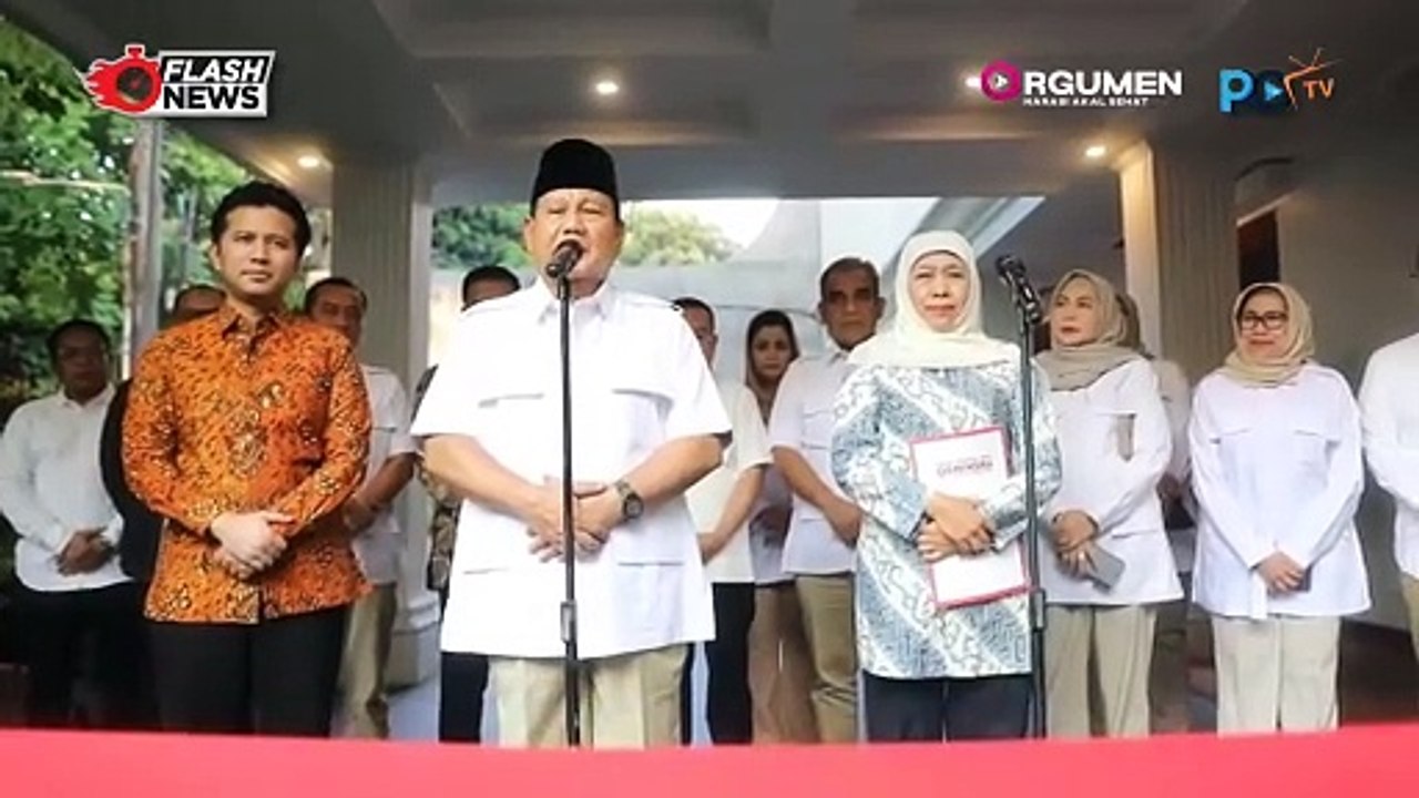 PRABOWO DUKUNG KHOFIFAH DAN EMIL MAJU DI PILGUB JATIM 2024