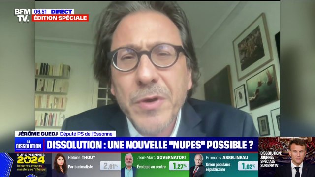 Union de la gauche: On ne peut pas recommencer les choses exactement comme avant estime Jérôme Guedj (député PS)