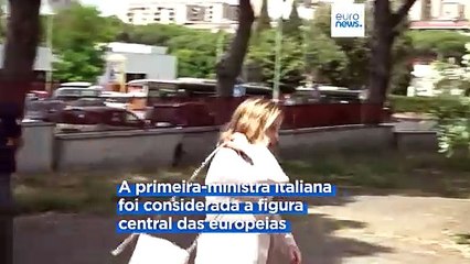 下载视频: Partido de extrema-direita de Giorgia Meloni vence europeias em Itália com quase 30% dos votos