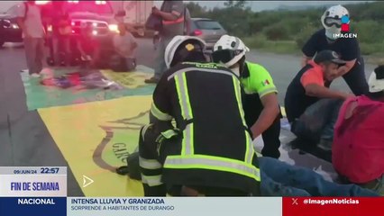 Accidente de tráiler deja 11 heridos en García, Nuevo León