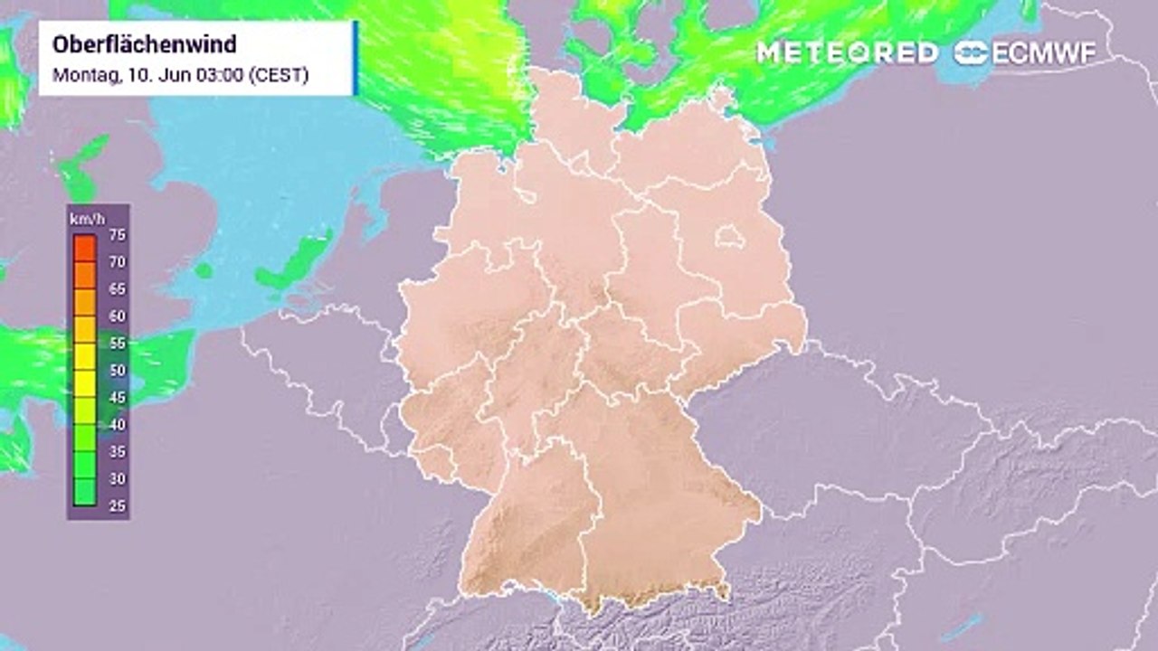 Achtung: sturmgefahr am montagnachmittag im norden und nordwesten!