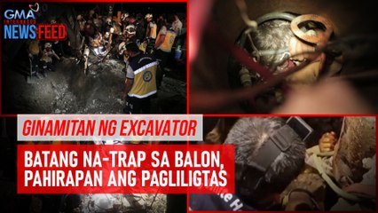 Download Video: GINAMITAN NG EXCAVATOR Batang na-trap sa balon, pahirapan ang pagliligtas | GMA Integrated Newsfeed