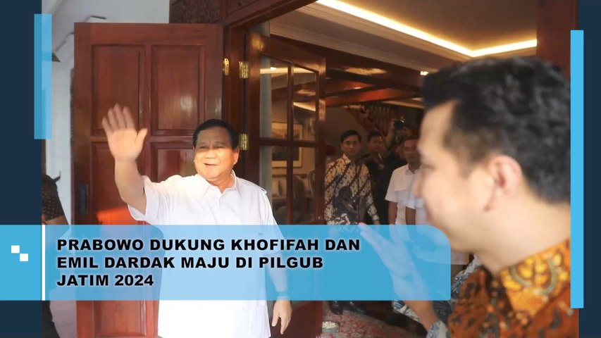 Prabowo Dukung Khofifah dan Emil Dardak Maju di Pilgub Jatim 2024