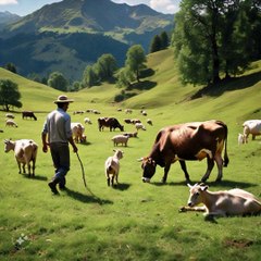 A man and his cows