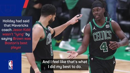 Celtics star Holiday denies preferring Brown to Tatum