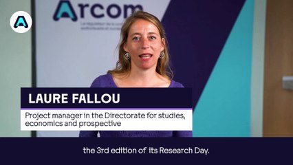 Arcom research day : Laure Fallou, project manager in the directorate for studies, economics and prospective