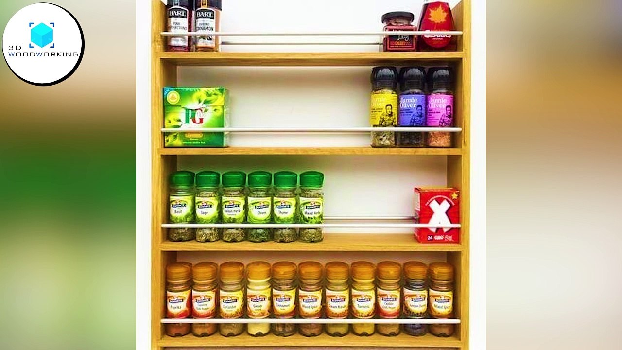 30 Woodworking Spice Racks Projects | 30 Woodworking Spice Rack DIY Ideas