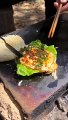 Chinese burger Fried eggs traditional way