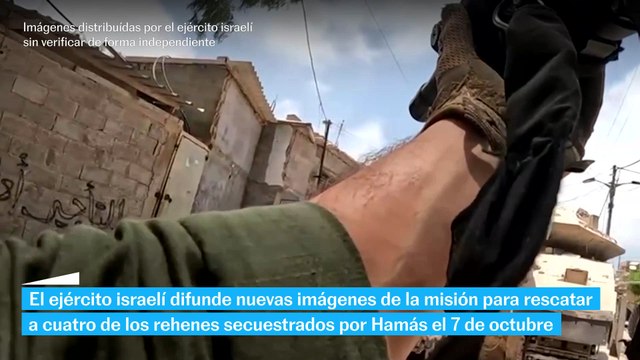 Vídeo sin verificar del rescate a cuatro rehenes de Hamás por el ejército israelí