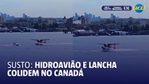 Hidroavião colide em lancha no Canadá