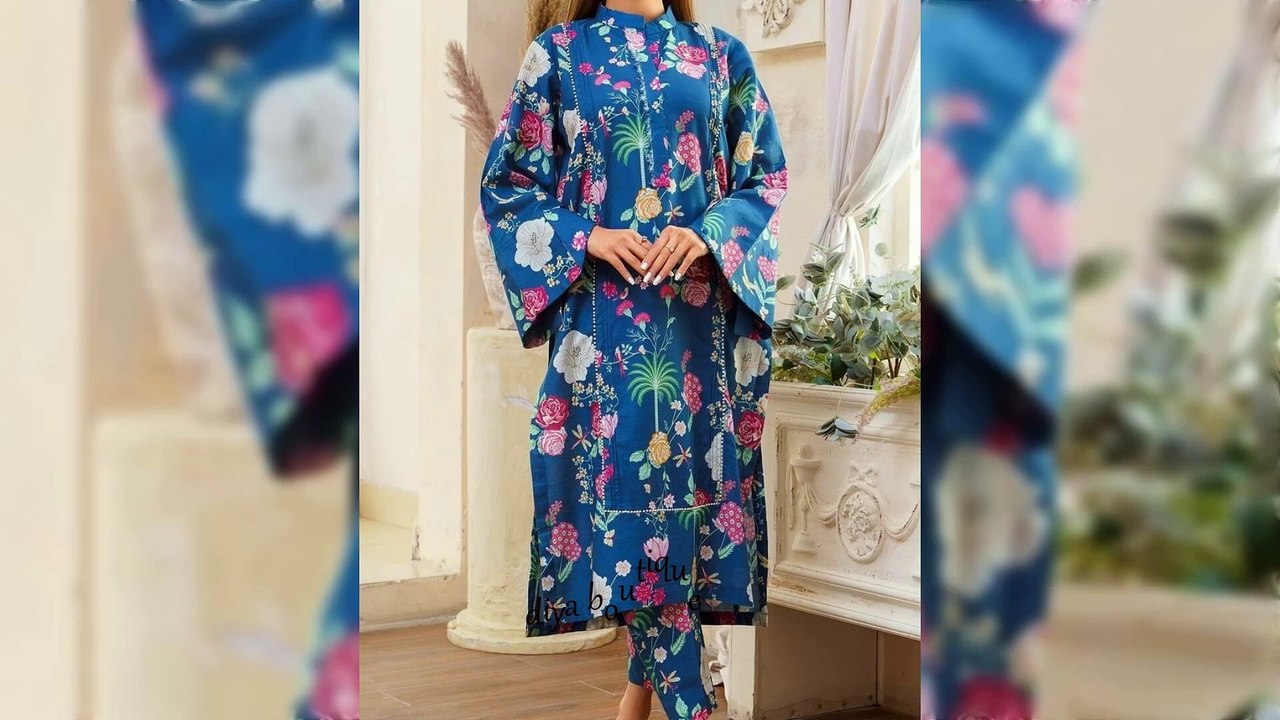 Stylish Full Print Lawn Dress Designs For Girls || One Print Summer Dress Designs || Allover Dresses