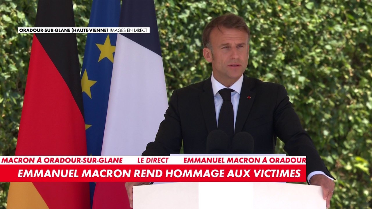 Emmanuel Macron : «Les massacres d’Oradour sont de l’ordre de l’impensable, de l’indicible, de l’imprescriptible»