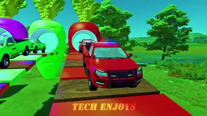 Funny Cartoon Vehicle | Delivering Range Rover, Ambulance, Mini Bus & Police | Farming Simulator 2024