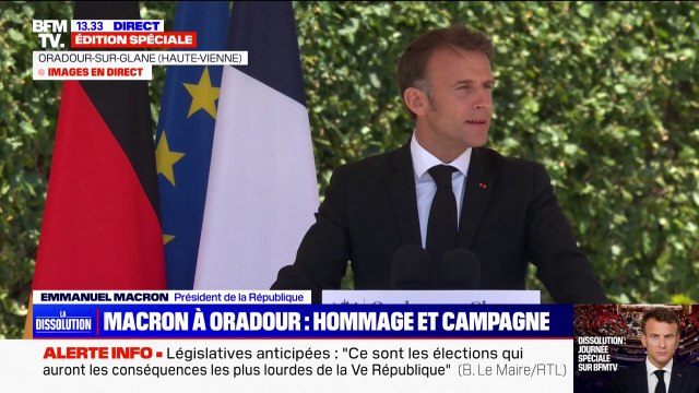 Oradour-sur-Glane: Dans cette réconciliation se tient l'amitié de l'Allemagne et la France et se tient notre Europe , déclare Emmanuel Macron
