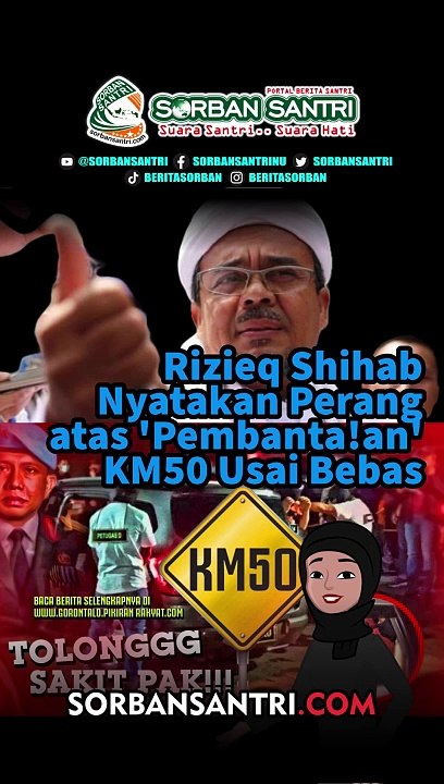 Rizieq Shihab Nyatakan Perang atas 'Pembantaian' KM50 Usai Bebas