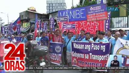 Protesta ng Manibela, nauwi sa tensyon; radio reporter: "May sumuntok sa akin" | 24 Oras