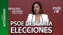 El PSOE descarta convocar elecciones generales tras la victoria del PP: 
