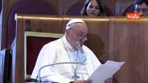 Il Papa in Campidoglio, ecco l'applauso alla fine del suo intervento