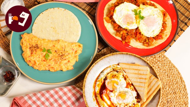 3 DESAYUNOS con Huevos. Tradicionales, económicos, muy ricos y fáciles