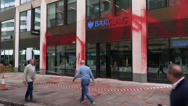Barclays branches targeted by pro-Palestine group