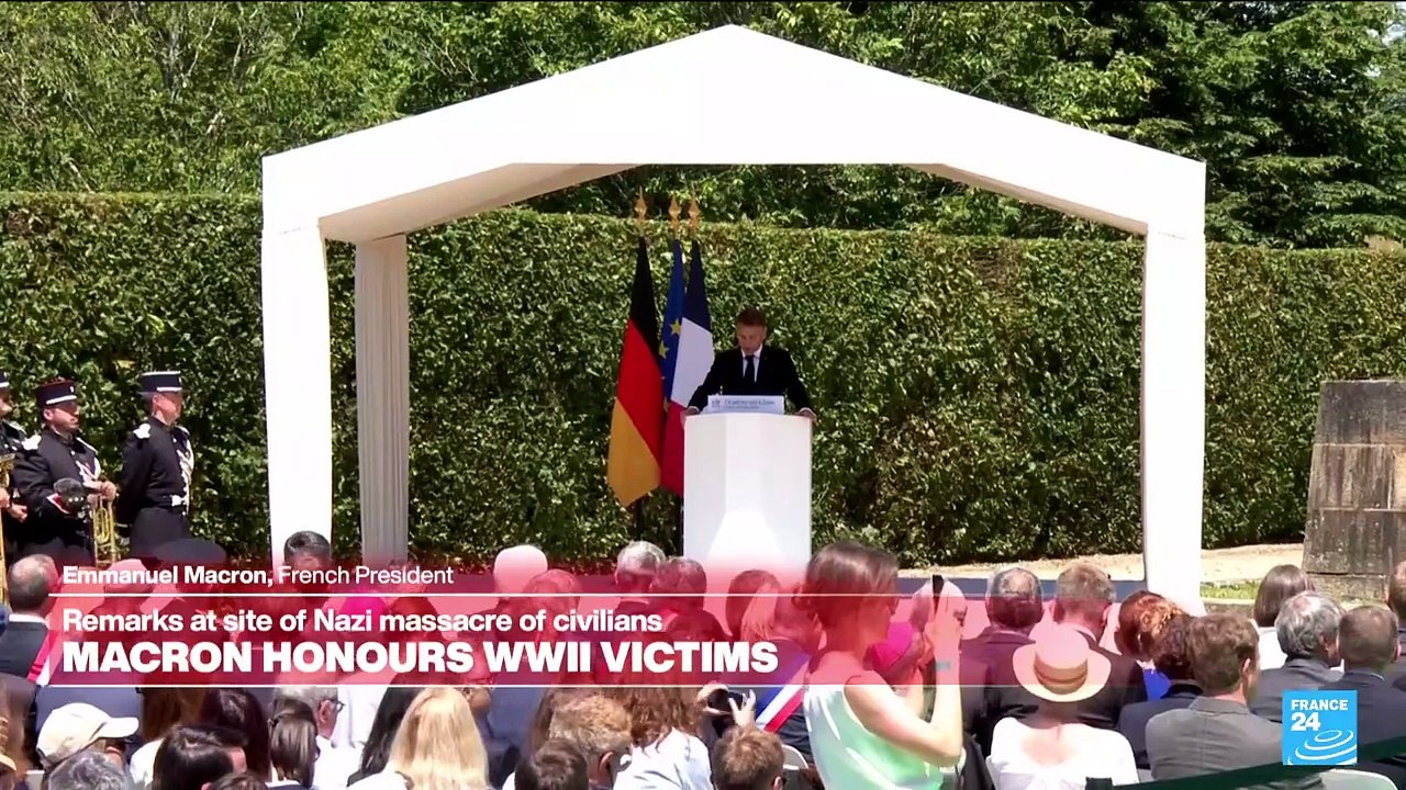 REPLAY: President Macron pays tribute to French civilians killed in Tulle during Nazi occupation in 1944