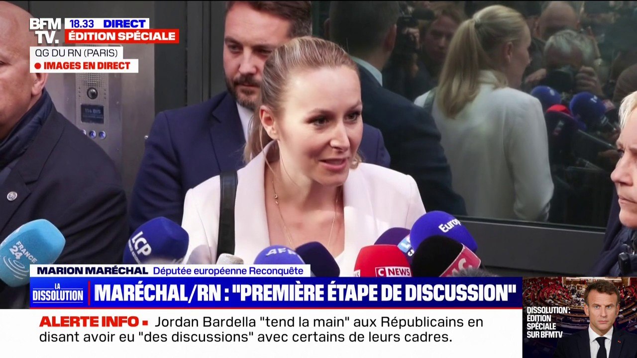 Marion Maréchal: "J'ai un certain nombre de rendez-vous qui sont prévus avec des membres des Républicains"