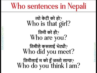 Who sentences in Nepali and English