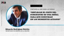 Rodríguez Chirillo vivió una confusión al aire por las tarifas de energía y la sugerencia de usar el lavarropas de madrugada