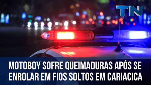 Motoboy sofre queimaduras após se enrolar em fios soltos em Cariacica