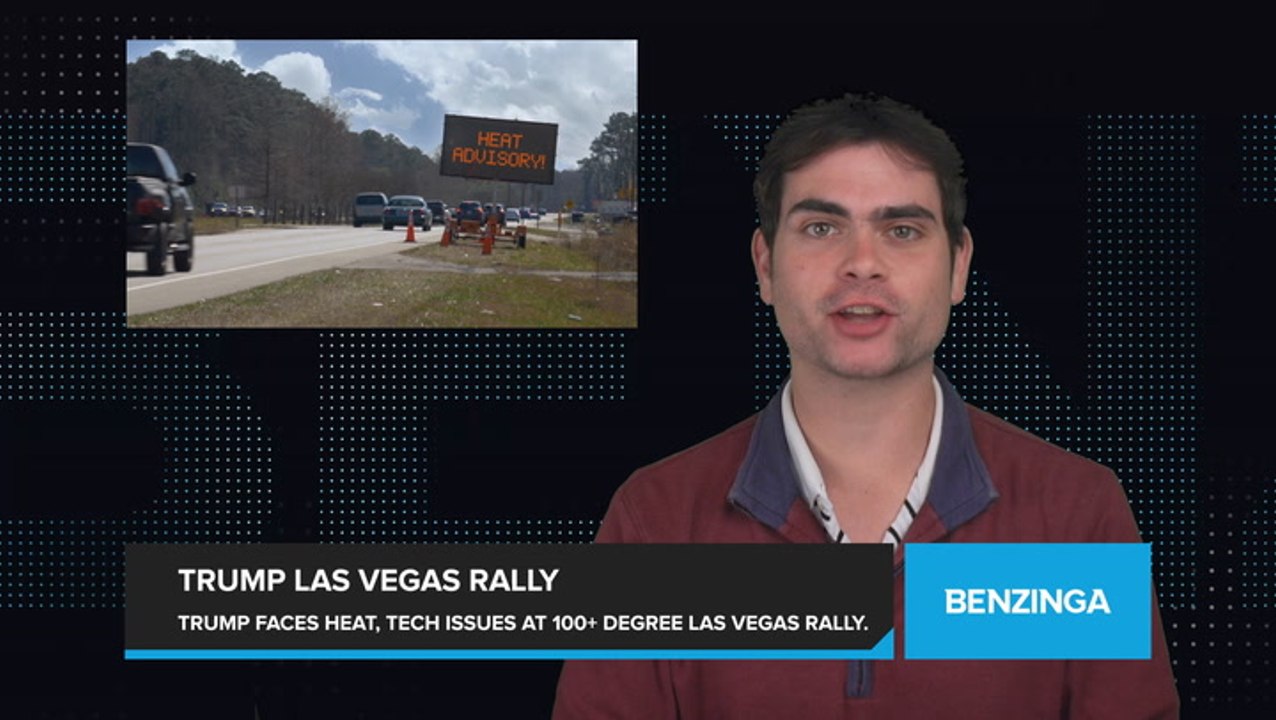 Trump Battles Heat and Technical Difficulties at Las Vegas Rally Where Scorching Temps Exceeded 100 Degrees