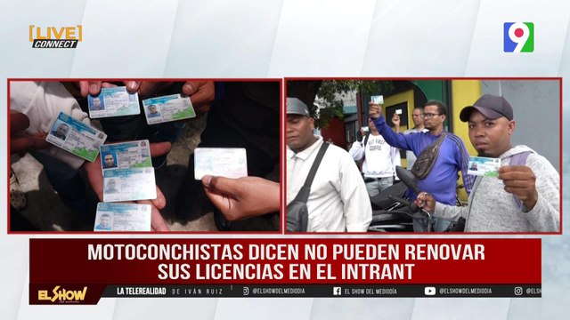 Denuncia: Motoconchistas dicen no pueden renovar sus licencias en INTRANT| El Show del Mediodía