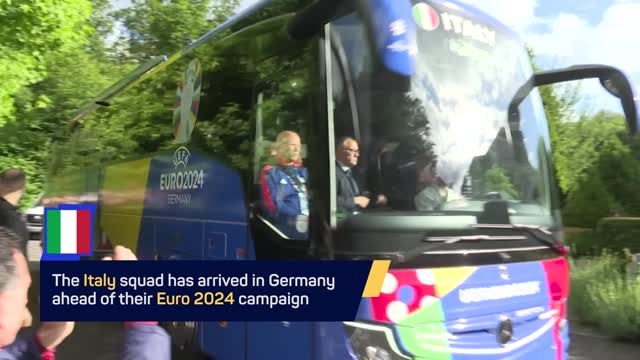 Italy players arrive in Germany ahead of Euro 2024 campaign