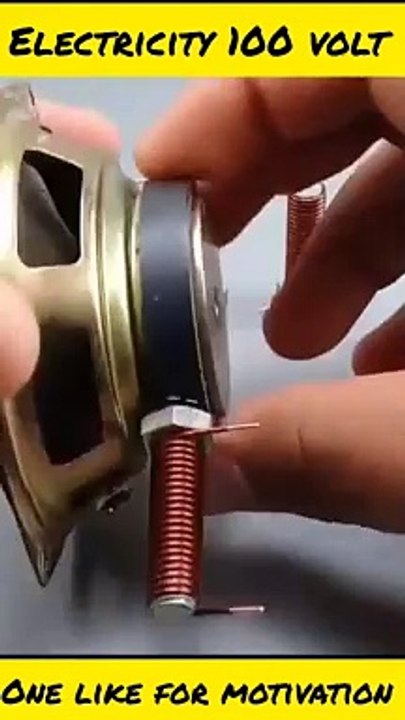 100 Watt Free Electricity Generator with Speaker and Copper Wire _science _physics(360P)