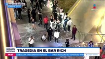 Se desploma barandal del bar Rich en San Luis Potosí