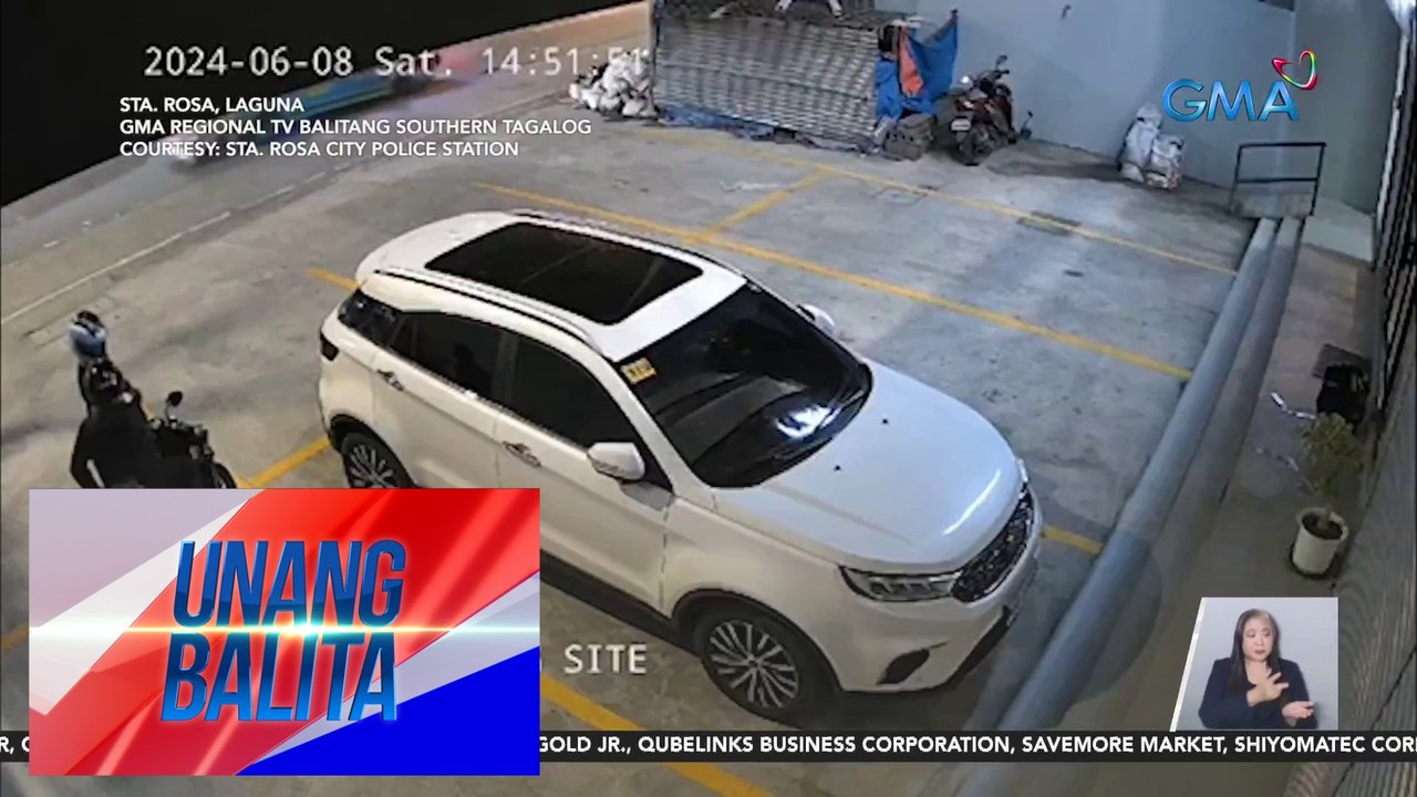Basag-kotse modus sa isang parking lot, nahuli-cam | Unang Balita