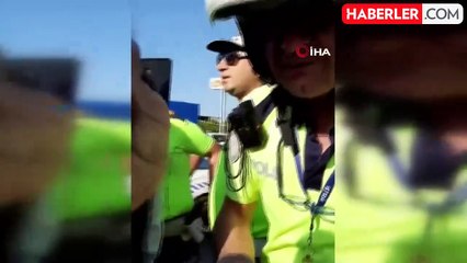 Aydın'da kızını sınava yetiştirmeye çalışan sürücü, trafik polisleriyle tartıştı! Valilik harekete geçti