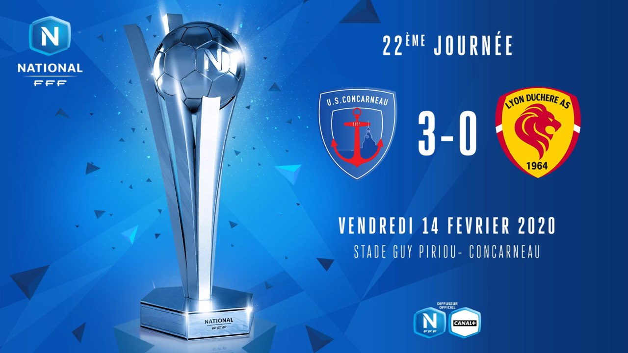 J22 | US Concarneau - Lyon-Duchère AS (3-0)