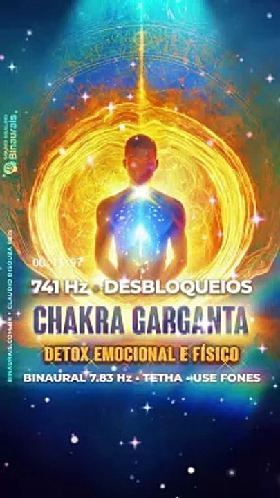 CHAKRA GARGANTA 741 Hz Desbloqueios + Ondas Binaurais 7.83 Hz e Sons Isocronicos + Ruidos e Sons 3D